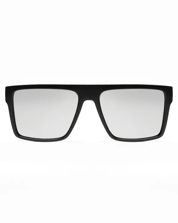 OKULARY GROOVY POLARIZED BLACK MAT SILVER MIRROR 01-150
