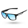 OKULARY HOLLOW BLACK FLASH BLUE MIRROR 00-615