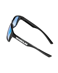 OKULARY HOLLOW BLACK FLASH BLUE MIRROR 00-615