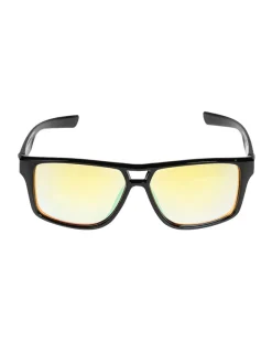 OKULARY HOLLOW BLACK FLASH YELLOW MIRROR 00-614