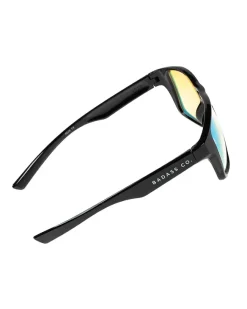 OKULARY HOLLOW BLACK FLASH YELLOW MIRROR 00-614