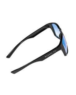 OKULARY HOLLOW BLACK FLASH BLUE MIRROR 00-615