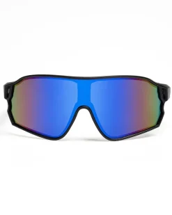 OKULARY HUSH BLACK MAT BLUE MIRROR 01-96