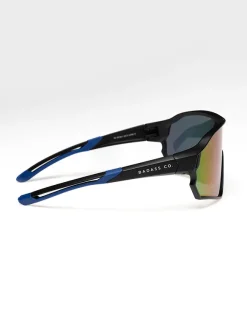 OKULARY HUSH BLACK MAT BLUE MIRROR 01-96