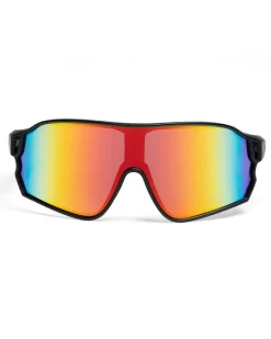 OKULARY HUSH BLACK MAT RED MIRROR 01-94