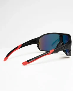 OKULARY HUSH BLACK MAT RED MIRROR 01-94