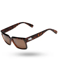 OKULARY NARROW BROWN PRINT FLASH BROWN 01-63