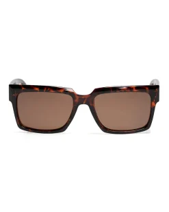 OKULARY NARROW BROWN PRINT FLASH BROWN 01-63