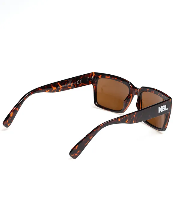 OKULARY NARROW BROWN PRINT FLASH BROWN 01-63