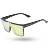 OKULARY ONE GLASS BLACK FLASH YELLOW MIRROR 01-80