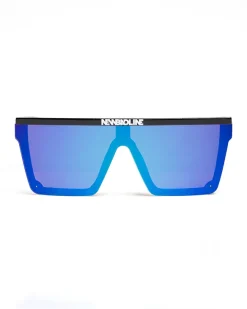 OKULARY ONE GLASS BLACK FLASH GREEN MIRROR 01-77