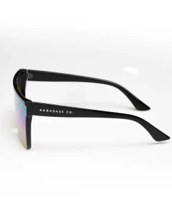 OKULARY ONE GLASS BLACK FLASH RAINBOW MIRROR 01-81