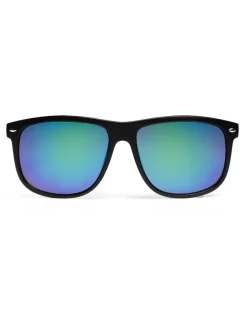 OKULARY OWAL BLACK MAT GREEN MIRROR 01-24