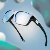 OKULARY SLEEK BLACK FLASH BLUE MIRROR 00-596