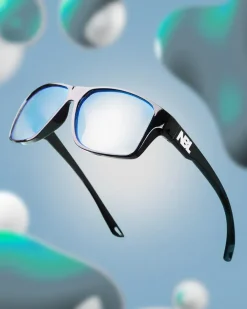 OKULARY SLEEK BLACK FLASH BLUE MIRROR 00-596