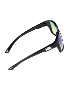 OKULARY SLEEK BLACK FLASH GREEN MIRROR 00-598