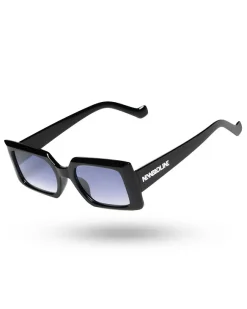 OKULARY SMALL NARROW BLACK FLASH NAVY 01-65