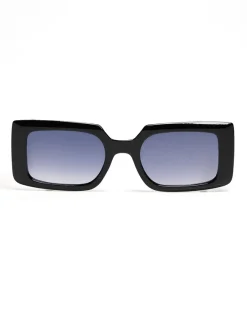 OKULARY SMALL NARROW BLACK FLASH NAVY 01-65