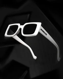 OKULARY SMALL NARROW WHITE FLASH BLACK 01-67