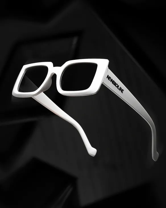 OKULARY SMALL NARROW WHITE FLASH BLACK 01-67