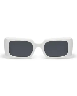 OKULARY SMALL NARROW WHITE FLASH BLACK 01-67
