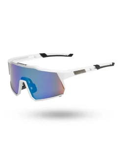 OKULARY SNOW WHITE FLASH GREEN MIRROR 01-83