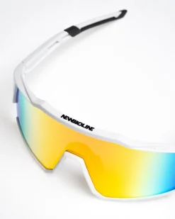 OKULARY SNOW WHITE FLASH RED MIRROR 01-82