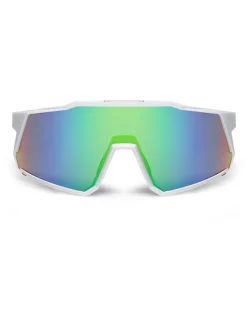 OKULARY SNOW WHITE FLASH GREEN MIRROR 01-83