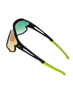 OKULARY SPARK GREEN-BLACK RUBBER GREEN MIRROR 00-592