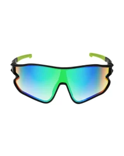 OKULARY SPARK GREEN-BLACK RUBBER GREEN MIRROR 00-592
