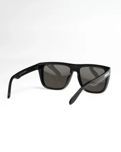 OKULARY STEEZ POLARIZED BLACK MAT SILVER MIRROR 01-126