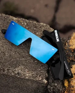 OKULARY SWIFT BLACK FLASH BLUE MIRROR 01-33