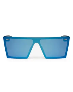 OKULARY SWIFT BLACK FLASH BLUE MIRROR 01-33
