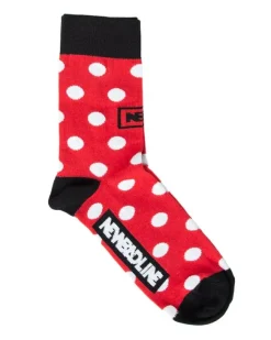 SKARPETKI DŁUGIE DOTS RED