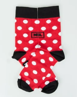 SKARPETKI DŁUGIE DOTS RED