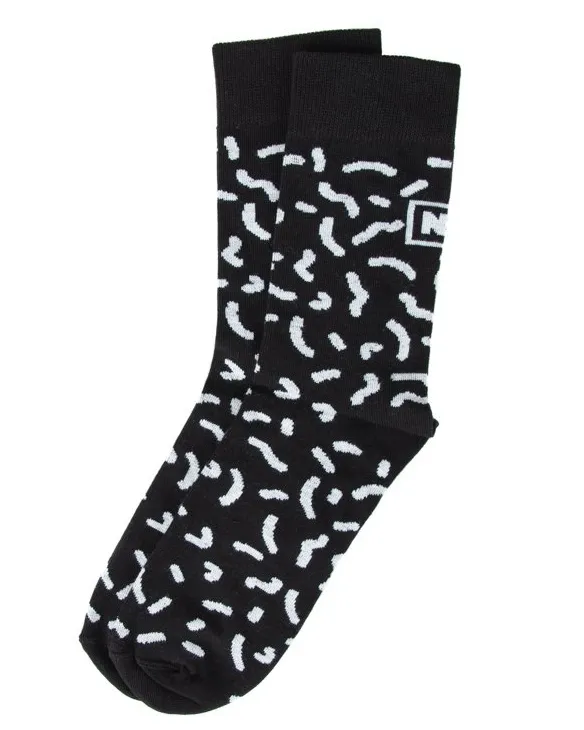 SKARPETKI DŁUGIE PATTERN BLACK
