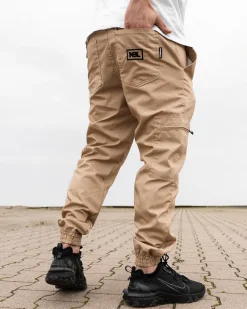 Spodnie Materiałowe Jogger New Bad Line Cargo Ripstop Beige
