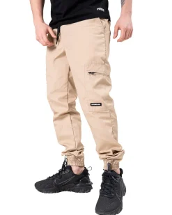 Spodnie Materiałowe Jogger New Bad Line Cargo Ripstop Beige