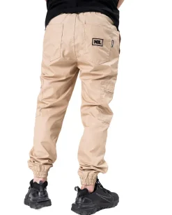 Spodnie Materiałowe Jogger New Bad Line Cargo Ripstop Beige