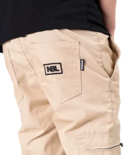 Spodnie Materiałowe Jogger New Bad Line Cargo Ripstop Beige