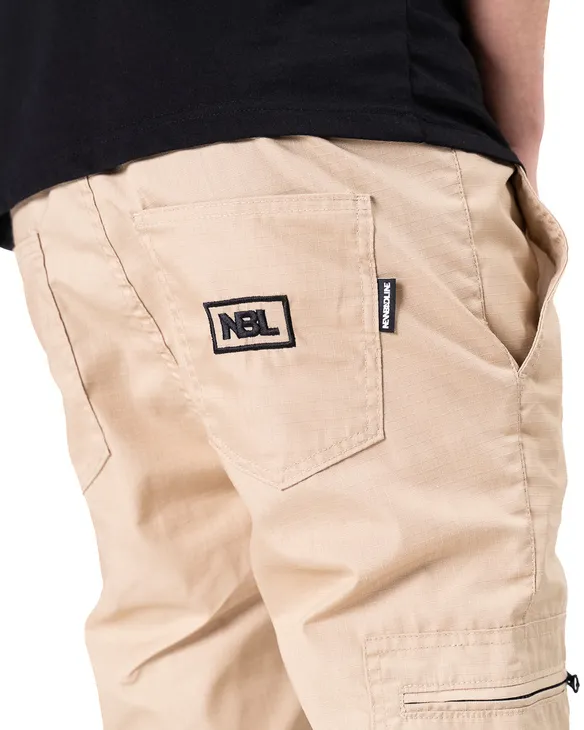 Spodnie Materiałowe Jogger New Bad Line Cargo Ripstop Beige